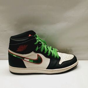 Nike Air Jordan High-Top Sneakers - Black, White, Green